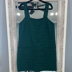 Abercrombie & Fitch Green Ribbed Square Neck Sundress
